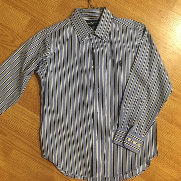 Boy's button up. Blue/navy stripe. Like new!