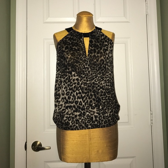 Kenneth Cole White Leopard Top