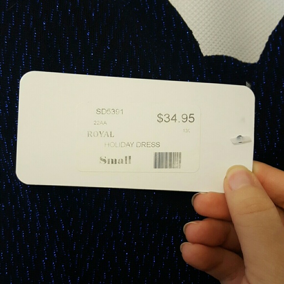 SALE! Blue strapless dress - Picture 3 of 4