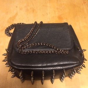 Deena & Ozzy Spike Black Crossbody Purse