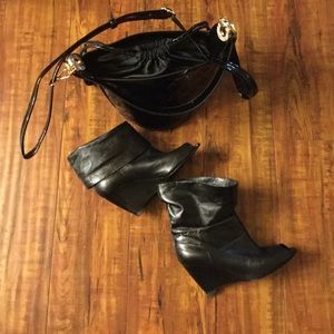 Bcbg Peter Pan peep toe booties