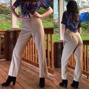 Vintage high waisted nude trousers