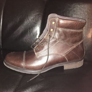 Size 13 men Alfani brown leather boots