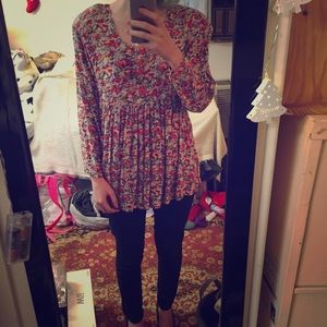 Vintage Floral Print Shirt