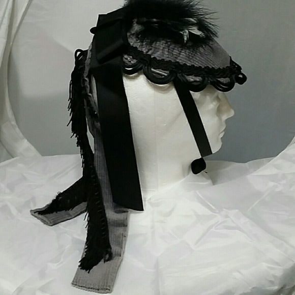 Exquisite Gray Cordoroy Antebellum Hat