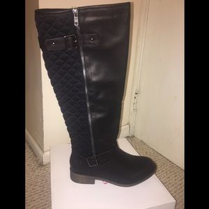 New Tall Black Riding Boots- Size 10/ Wide Calf