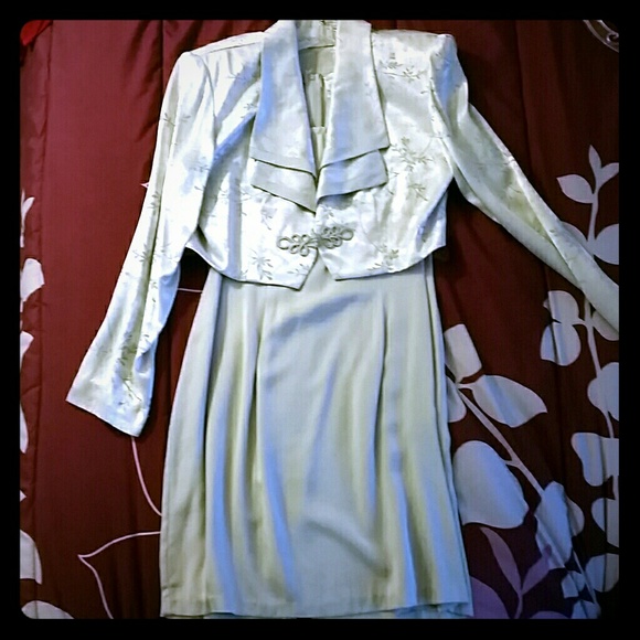 Gantos silver dress & matching jacket