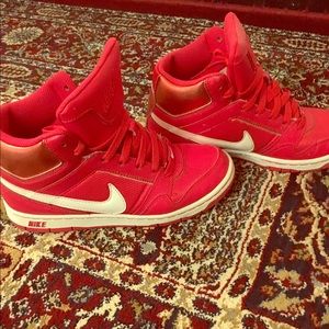 Red Nike shoes