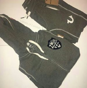 AUTHENTIC  TRUE RELIGION JACKET AND SWEATS PANTS