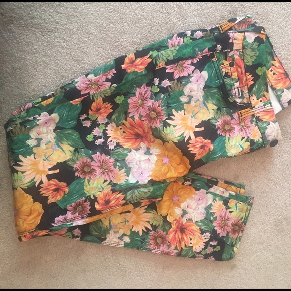 7 for all mankind floral jeans