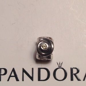 Authentic Pandora charm with yellow cz.