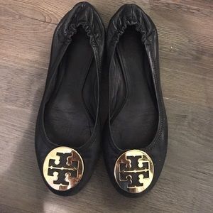 Tory burch black flats size 8.5
