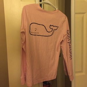 Long sleeve pink woman vineyard vine shirt