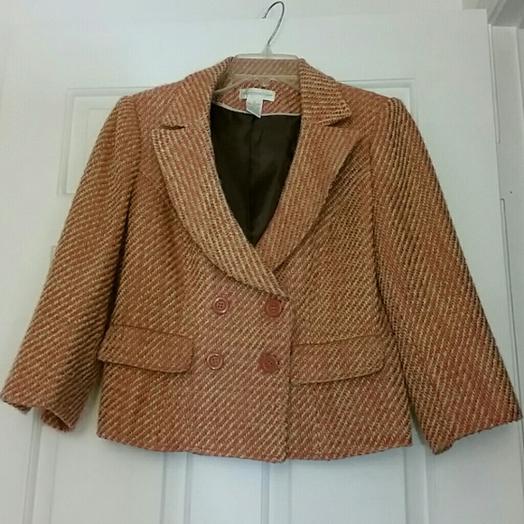 Striped blazer pink and gold