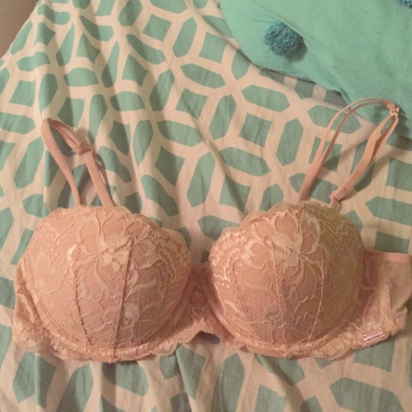 Victoria's Secret Pink Lace Nude Bra 34B