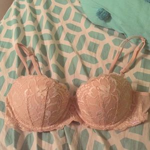 Victoria's Secret Pink Lace Nude Bra 34B