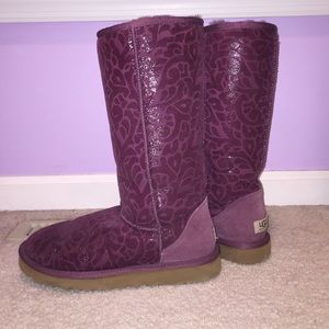 Purple tall UGGs