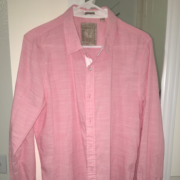 Men's Guess Casual Long Sleeve Button Up Shirt