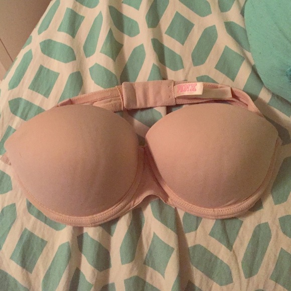 Victoria's Secret PINK nude strapless bra 34B