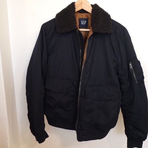 GAP | EUC men's sherpa collar bomber jacket - Picture 2 of 4