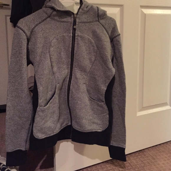 Gray and navy lululemon zip up