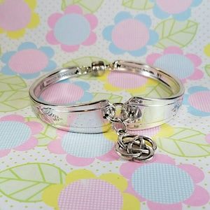 Charming silver plated spoon bracelet