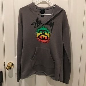 Stussy Rasta Stock Link V-Neck Hoodie
