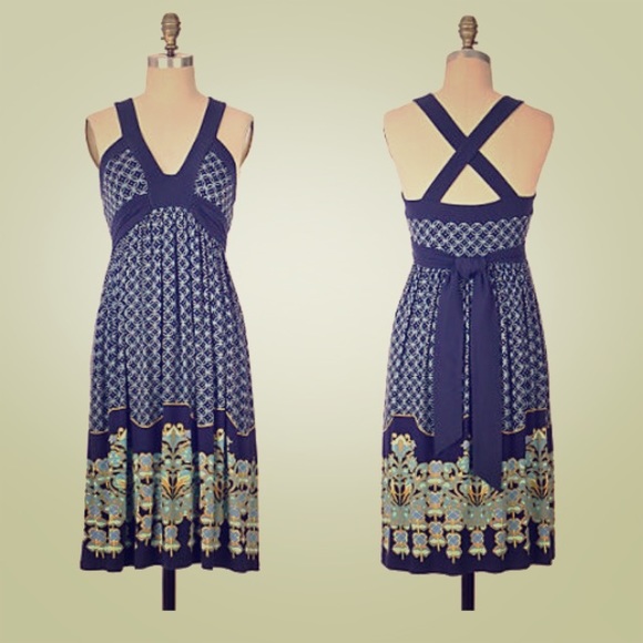 Anthropologie Blue Dress