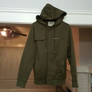 Army green Mens sweatshirt/jacket. Size L