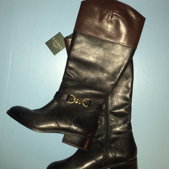 Ralph Lauren wide shaft boots