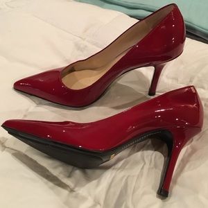 Cole Haan Red Patent 3" heels, pointed-toe Pumps