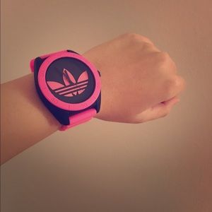 Adidas bright pink watch ( no battery)