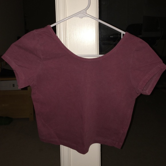 Brandy Melville Tops - Brandy Melville Maroon Crop Top