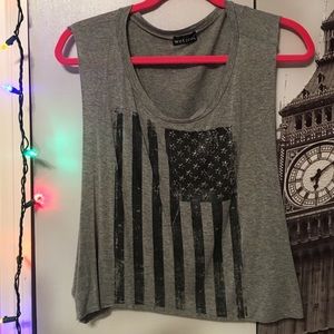WET SEAL AMERICAN FLAG TOP