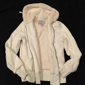 Soft faux fur/sherpa sweatshirt