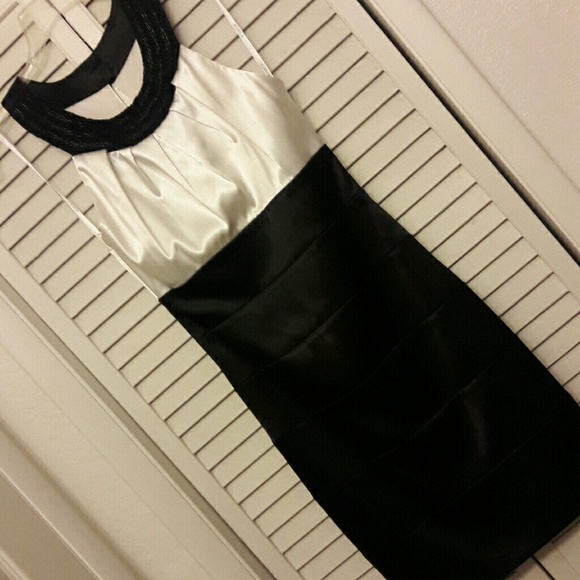Elegant black and white dress