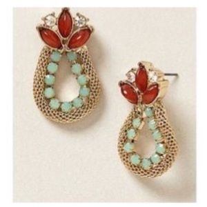 Anthropologie Gold Drop Earrings