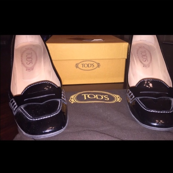 Tod's Black Leather Oxfords Size 8