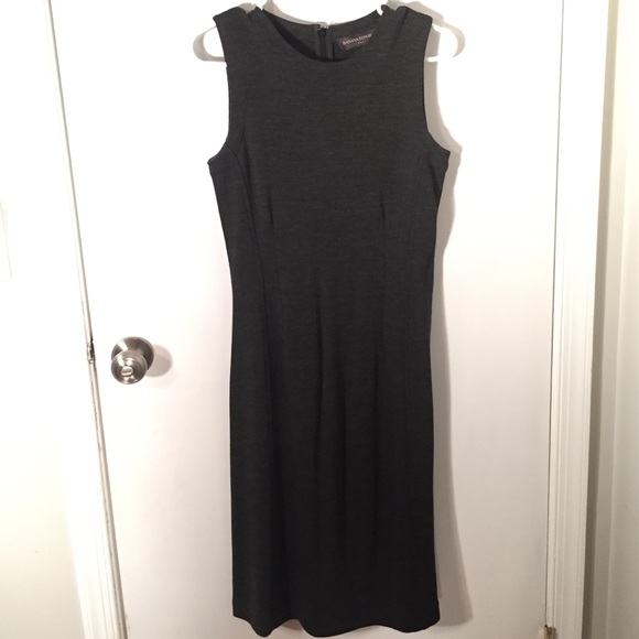 Dark Grey Wool Midi Banana Republic Dress