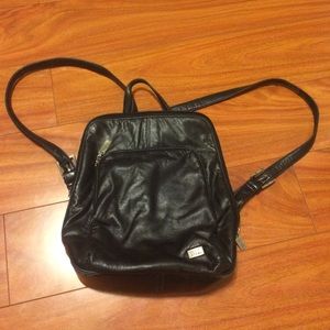 Vintage Pelle Studio Soft Leather Black Backpack