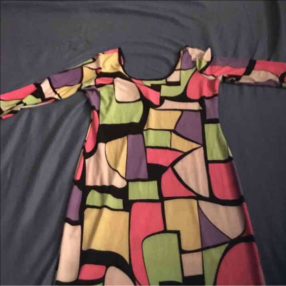 A colorful slim fitted dress.... no tag