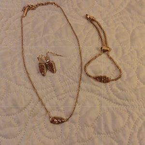 Kendra Scott Rose Gold Drusy Set