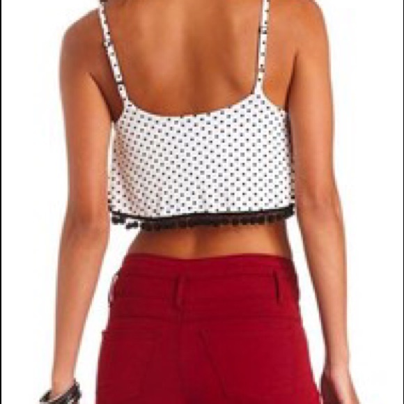 Polka Dot Crop Top - Picture 3 of 6