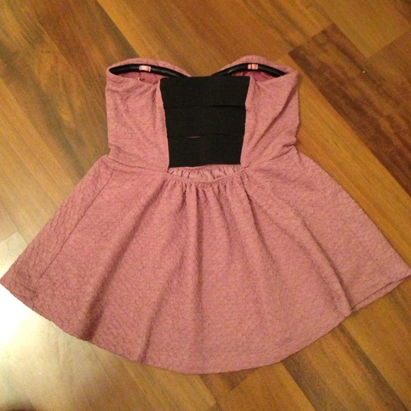 Urban Outfitters Strapless Babydoll Top - Picture 2 of 3