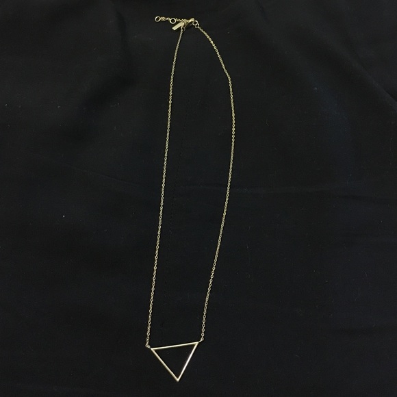 Banana Republic triangle gold necklace