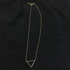 Banana Republic triangle gold necklace