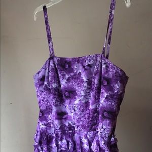 Purple And White Frilly Dress