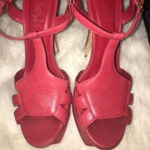 YSL red stingray tribute heels