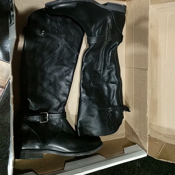 Frye Philip Black Riding Boots