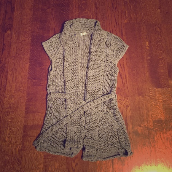 Gray Open Weave Cardigan - Size Small